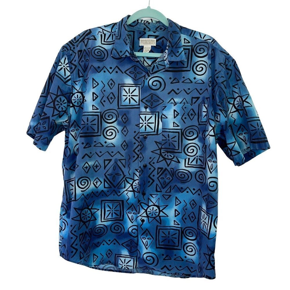 Banana Republic Safari & Travel Clothing Co. Mens Shirt Blue Size Large Vintage